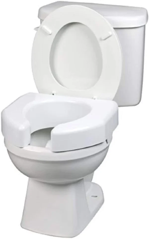 SP Ableware Basic Open-Front 3-Inch Elevated Toilet Seat for Standard/Elongated Toilets