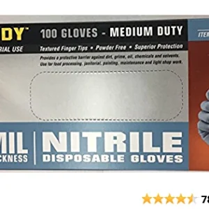 Hardy  5 Mil Nitrile Powder-Free Gloves 100 Pc
