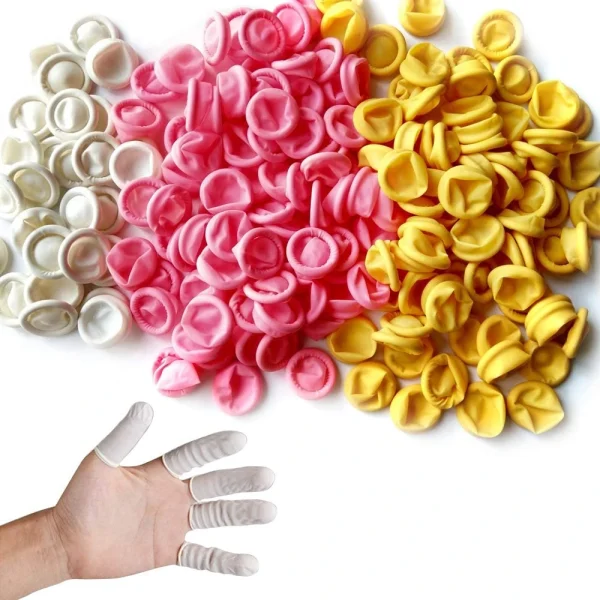 Glittery 220 PCS Disposable Latex Finger Cots