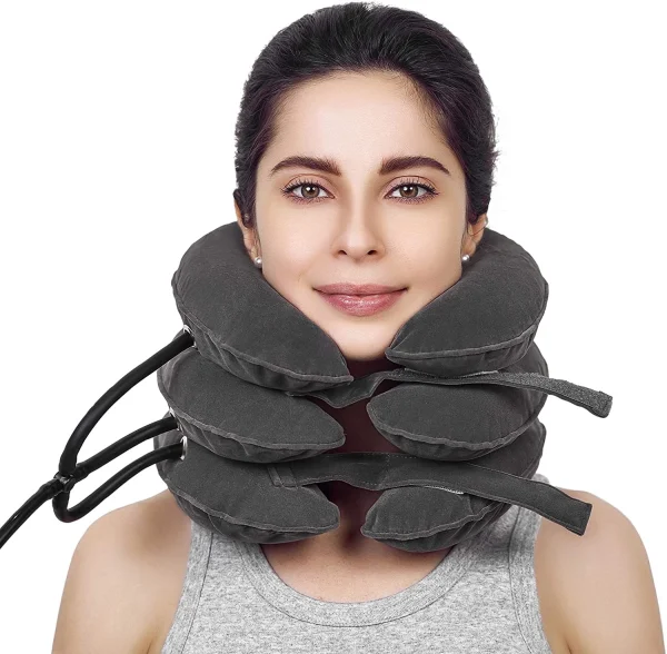 Cervical Neck Traction Device & Inflatable Adjustable Neck Stretcher