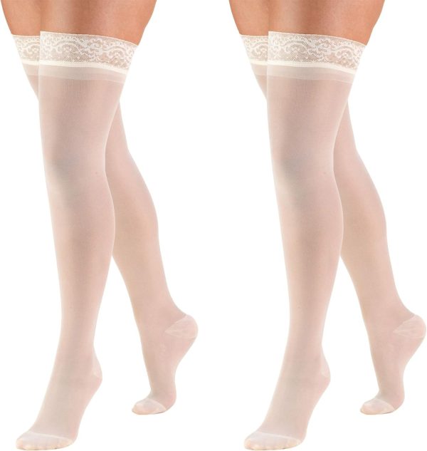 Truform Leg Lites Thigh Highs 15-20mmHG