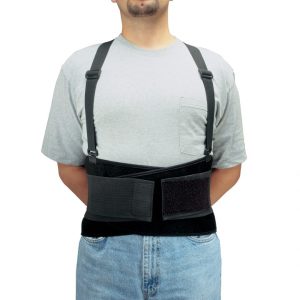 Samson Black Nylon Back Support with Suspenders