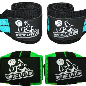 Nordic Lift Wrist Wraps - Blue & Aqua Green